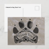 Carte Postale Empreinte de patte personnelle (Devant / Derrière)