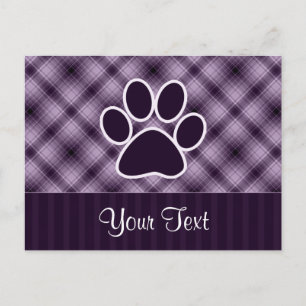 Carte Postale Empreinte de patte pourpre
