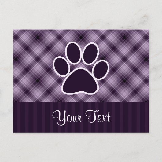 Carte Postale Empreinte de patte pourpre (Devant)
