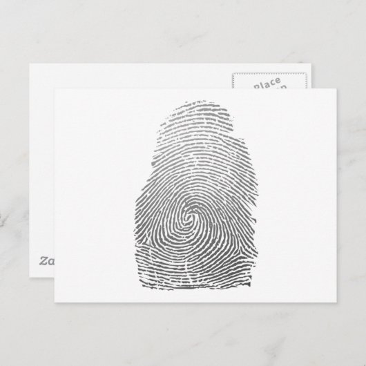 Carte Postale Empreinte digitale (Devant / Derrière)