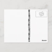Carte Postale Empreinte digitale d'amour noire et blanche (Dos)