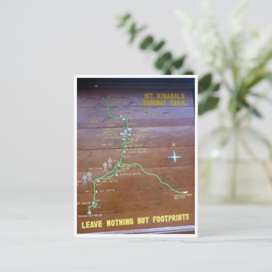 Carte Postale empreinte du sentier kinabalu (Debout devant)