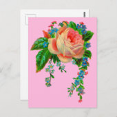 Carte Postale Empreinte florale victorienne (Devant / Derrière)