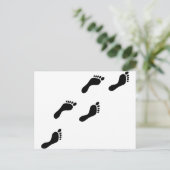 Carte Postale empreinte noire (Debout devant)