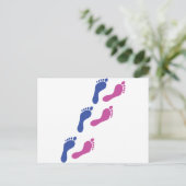 Carte Postale empreinte pied (Debout devant)