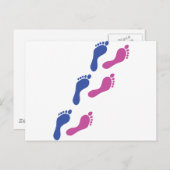 Carte Postale empreinte pied (Devant / Derrière)