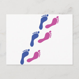 Carte Postale empreinte pied