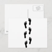 Carte Postale Empreinte - Pieds (Devant / Derrière)