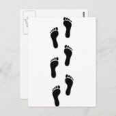 Carte Postale Empreinte - Pieds (Devant / Derrière)