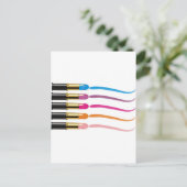 Carte Postale empreinte rouge (Debout devant)