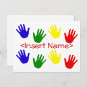 Carte Postale empreintes (Devant / Derrière)