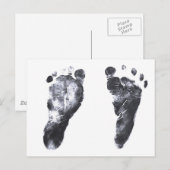 Carte Postale Empreintes bébé (Devant / Derrière)