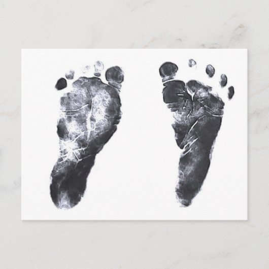 Carte Postale Empreintes bébé (Devant)