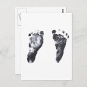 Carte Postale Empreintes bébé (Devant / Derrière)