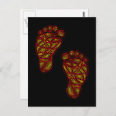 Carte Postale Empreintes bébé (Devant / Derrière)