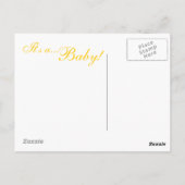 Carte Postale Empreintes bébé (Jaune) (Dos)