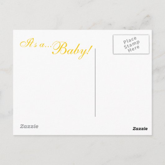 Carte Postale Empreintes bébé (Jaune) (Dos)