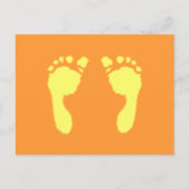 Carte Postale Empreintes bébé (Jaune) (Devant)