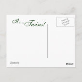 Carte Postale Empreintes bébé (Jumeaux verts) (Dos)