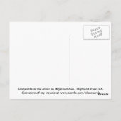 Carte Postale Empreintes dans la neige. (Dos)