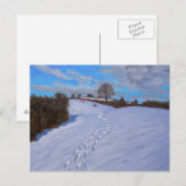 Carte Postale Empreintes dans la neige 2009 (Devant / Derrière)