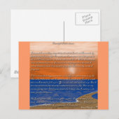 Carte Postale Empreintes dans le poème du sable (Devant / Derrière)