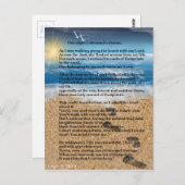 Carte Postale Empreintes dans le sable (Devant / Derrière)