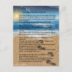 Carte Postale Empreintes dans le sable
