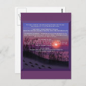 Carte Postale Empreintes dans le sable (Devant / Derrière)