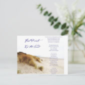 Carte Postale empreintes dans le sable (Debout devant)