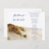 Carte Postale empreintes dans le sable (Devant / Derrière)