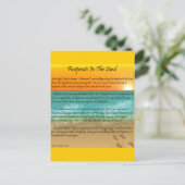 Carte Postale Empreintes dans le sable (Debout devant)