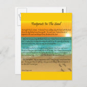 Carte Postale Empreintes dans le sable (Devant / Derrière)