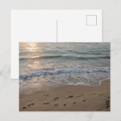 Carte Postale Empreintes dans le Sable (Devant / Derrière)