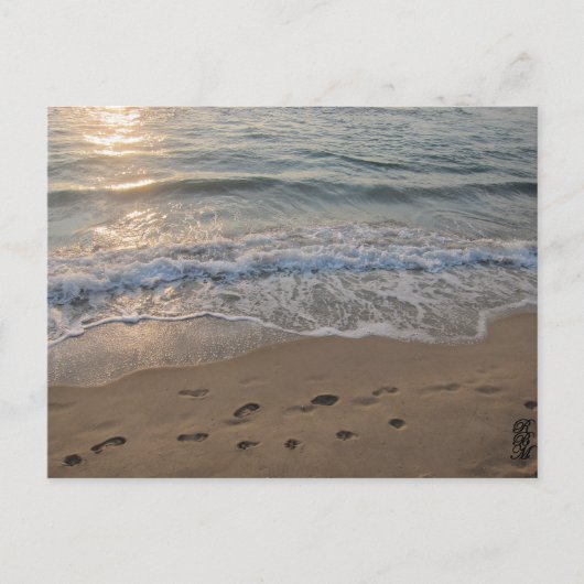 Carte Postale Empreintes dans le Sable (Devant)
