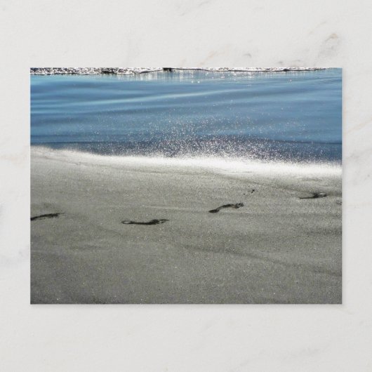 Carte Postale Empreintes Dans Le Sable (Devant)