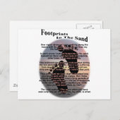 Carte Postale Empreintes dans le sable... (Devant / Derrière)