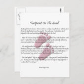 Carte Postale Empreintes Dans Le Sable (Devant / Derrière)