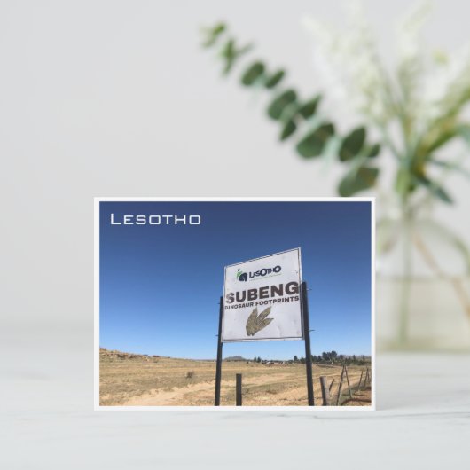 Carte Postale empreintes de dinosaure subeng (Debout devant)