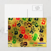 Carte Postale Empreintes de mains (Devant / Derrière)