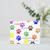 Carte Postale Empreintes de pattes (Debout devant)