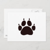 Carte Postale Empreintes de pattes de chat (Devant / Derrière)