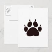 Carte Postale Empreintes de pattes de chat (Devant / Derrière)