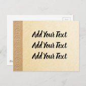 Carte Postale Empreintes de pattes De Chiens Avec Faux Texture D (Devant / Derrière)