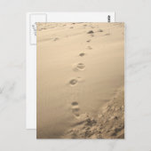Carte Postale Empreintes de sable (Devant / Derrière)