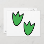 Carte Postale Empreintes Dinosaure (Devant / Derrière)