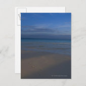 Carte Postale Empreintes sur la plage (Devant / Derrière)