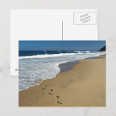 Carte Postale Empreintes sur la plage, Mabibi, Thongaland (Devant / Derrière)