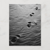 Carte Postale Empreintes sur le sable (Devant)
