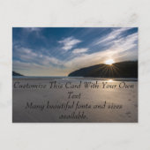 Carte Postale Empreintes sur le sable de plage (Devant)